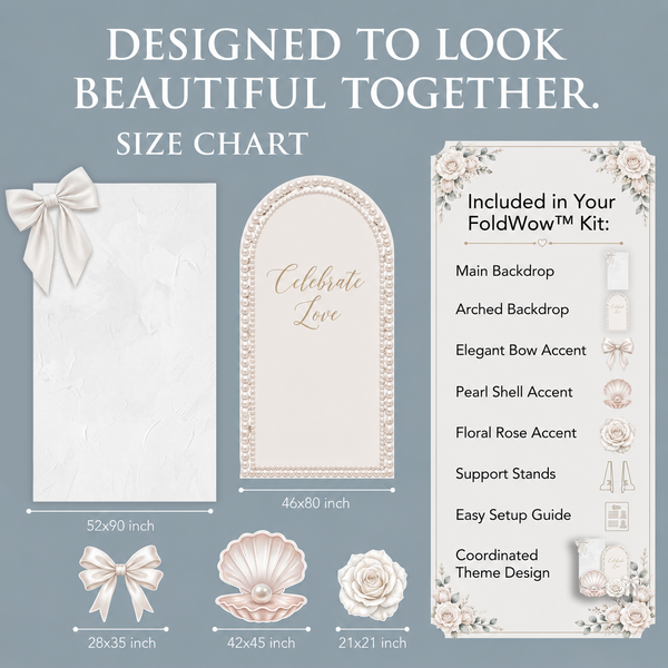 Pearl & Rose Wedding Backdrop Set 2