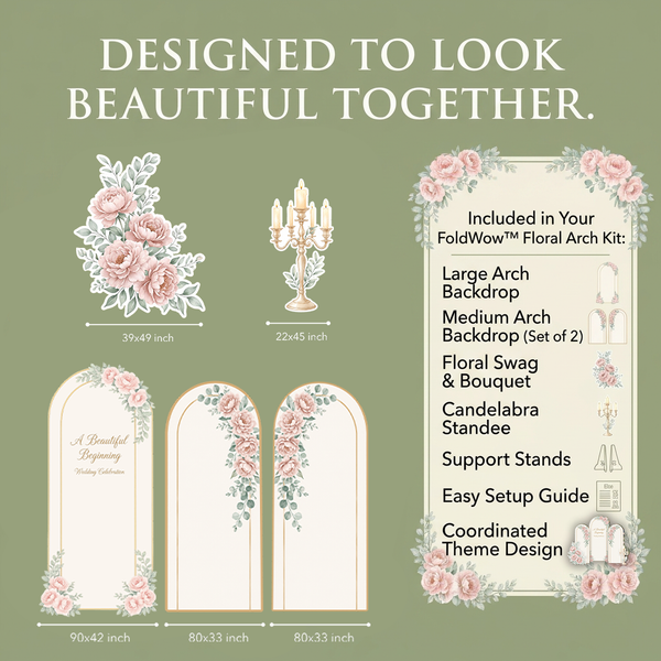 Blush Peony Wedding Backdrop Set 2