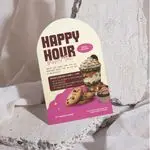 Premium half circle flyer with modern layout for menu and promotions