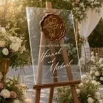 Wax Seal Monogram Wedding Sign 1