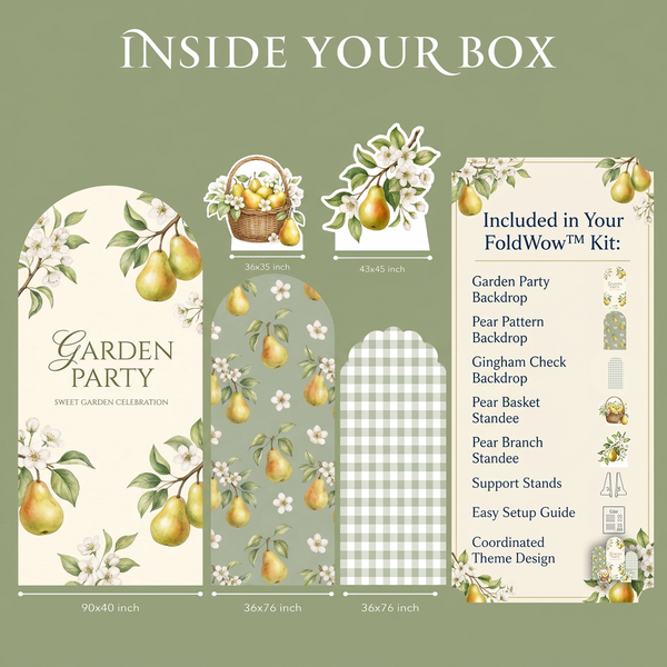 Garden Party Pear Backdrop Set 2