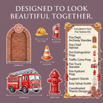 Fire Dept Birthday Backdrop Set 3