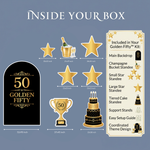 Golden Fifty 50th Birthday Backdrop Set 3