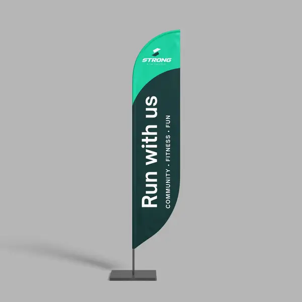 Custom feather banner with stand – tall outdoor feather flag for events and promotions