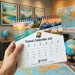 Custom wire-o bound wall calendar