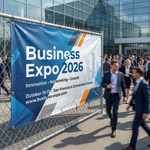 Custom business vinyl banner – professional event banner for Business Expo
