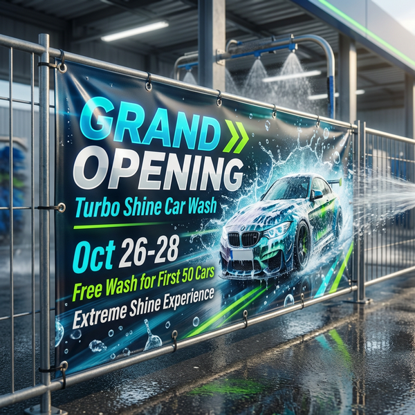 Custom grand opening banner outdoor – weatherproof vinyl banner for business launch