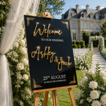 Black & Gold Luxury Wedding Sign 3
