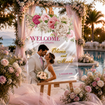 Blush Pink Wedding Welcome Sign 1
