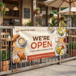 Custom outdoor banner printing for business grand opening Florida