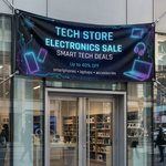 Custom banner printing for retail store – Electronics Sale vinyl banner