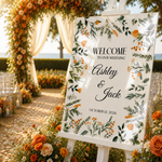 Wildflower Wedding Welcome Sign 5