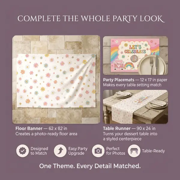 Groovy Let's Celebrate Backdrop Set 3