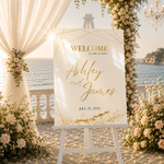 Gold Foil Elegant Wedding Sign 2