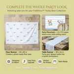 Little Teddy Backdrop Set Optional Add-Ons – Floor Banner, Party Placemats, Table Runner