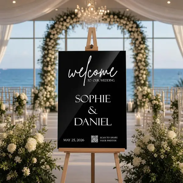 QR Code Wedding Welcome Sign 3