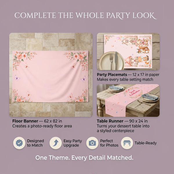 Sweet Celebration Woodland Backdrop Set 3