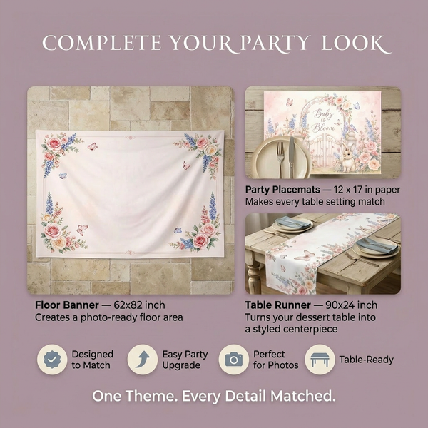 Baby in Bloom Backdrop Set 4