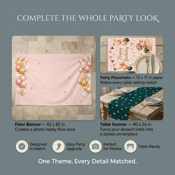 Happy Birthday Elegant Backdrop Set 3