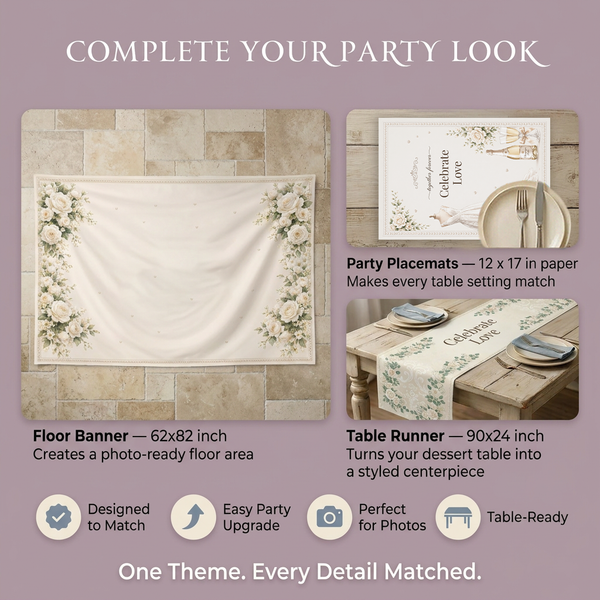 Celebrate Love Wedding Backdrop Set 3