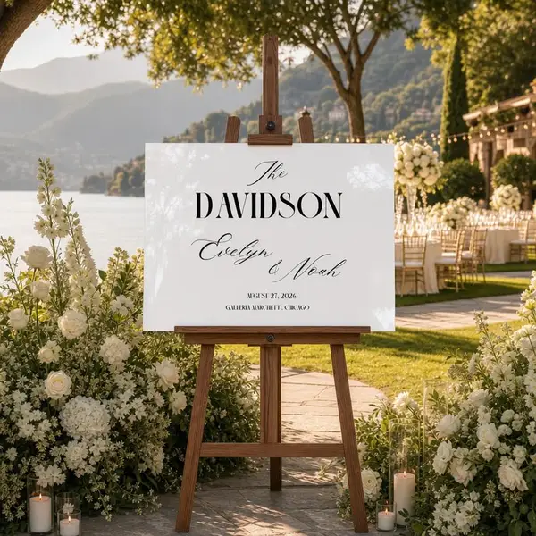 Classic Traditional Wedding Sign 2