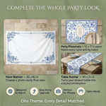 Beautiful Celebration Blue Floral Backdrop Set 3