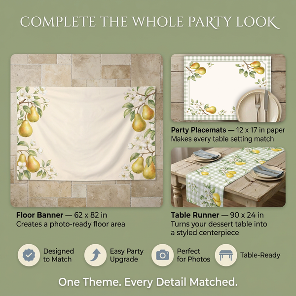 Garden Party Pear Backdrop Set 3