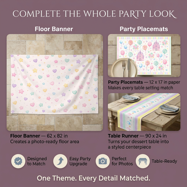 Candyland Rainbow Backdrop Set 3