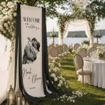 Photo Fabric Wedding Sign 4
