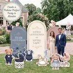 Little Gentleman or Little Lady Gender Reveal Backdrop Set 7