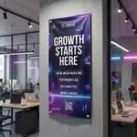 Custom indoor vinyl banner printing for office and retail spaces Florida