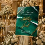 Emerald Green Wedding Welcome Sign 4