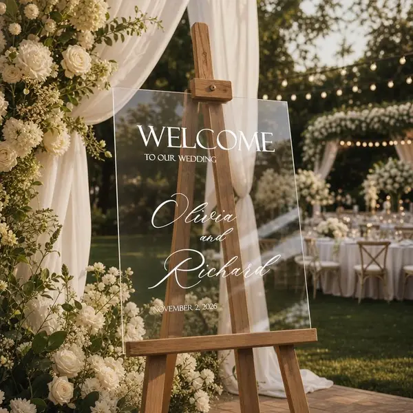 Modern Typography Wedding Sign 2