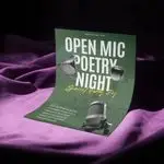open mic event flyer printing with creative design