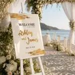Gold Foil Elegant Wedding Sign 1