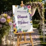 Garden Floral Wedding Sign 2