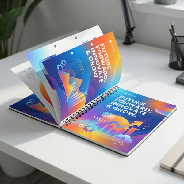 Wire-O Bound Booklets Open Flat 360 Degrees Printing