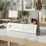 Custom Desk Calendar on Office Table – Professional Wire-O Printed Calendar