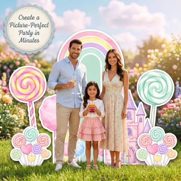 Candyland Rainbow Backdrop Set 7