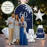 Diamond Sixty 60th Birthday Backdrop Set 9
