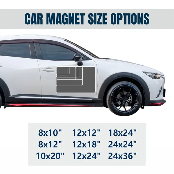 Car Magnet Size Options for Vehicles