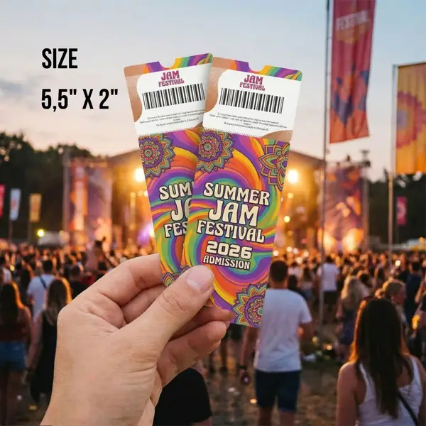 Standard Ticket Size 5.5" x 2"