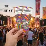 Standard Ticket Size 5.5" x 2"