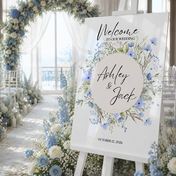 Wildflower Wedding Welcome Sign 3