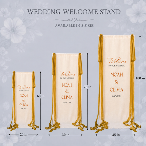 Fabric Wedding Welcome Sign 5