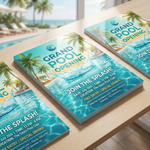 summer beach event flyer printing colorful design