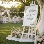 Watercolor Floral Wedding Sign 1