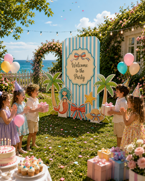 Welcome to the Party Beach Backdrop Set 8