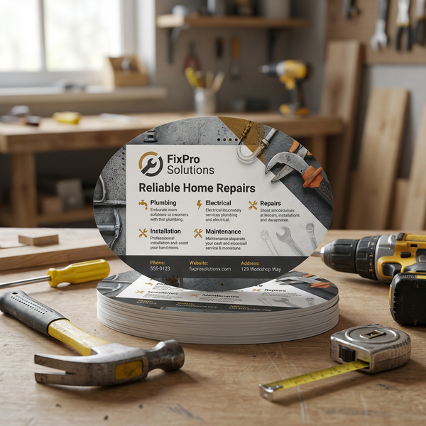 premium oval flyers high quality print finish