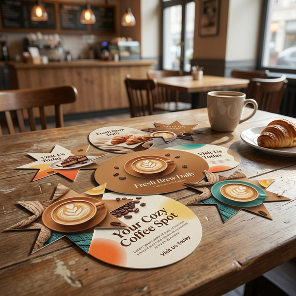 Unique Shape Postcards Printing for Business Advertising